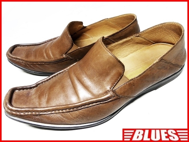 即決★HAWKINS★25cm レザースリッポン ホーキンスプレミアム メンズ 7 本革 ビジネスシューズ 本皮 スリッポン ドレス 革靴 ドライビング拍卖