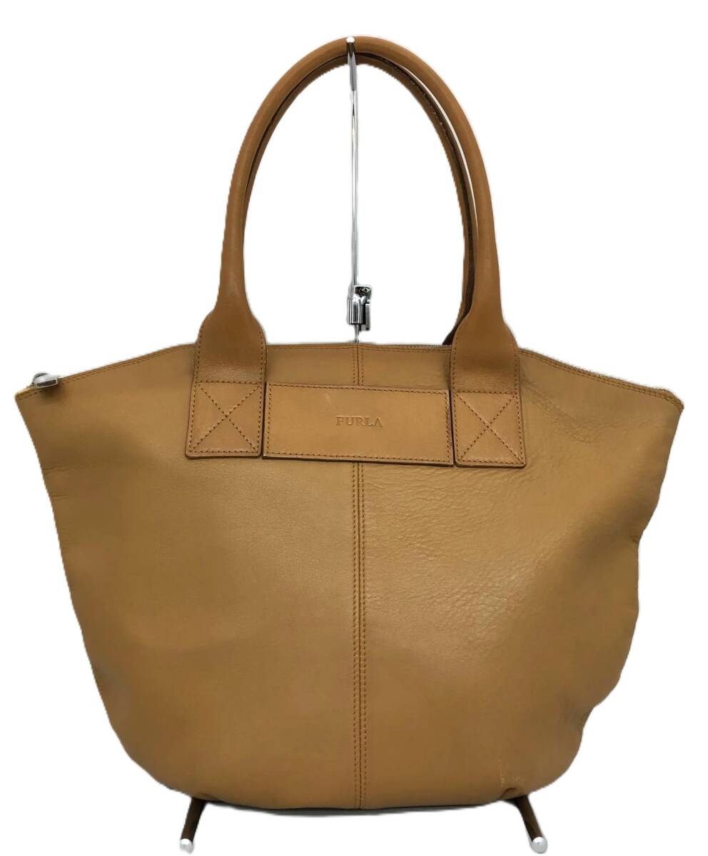 FURLA レザー ライトブラウン トートバッグ /B8196F拍卖