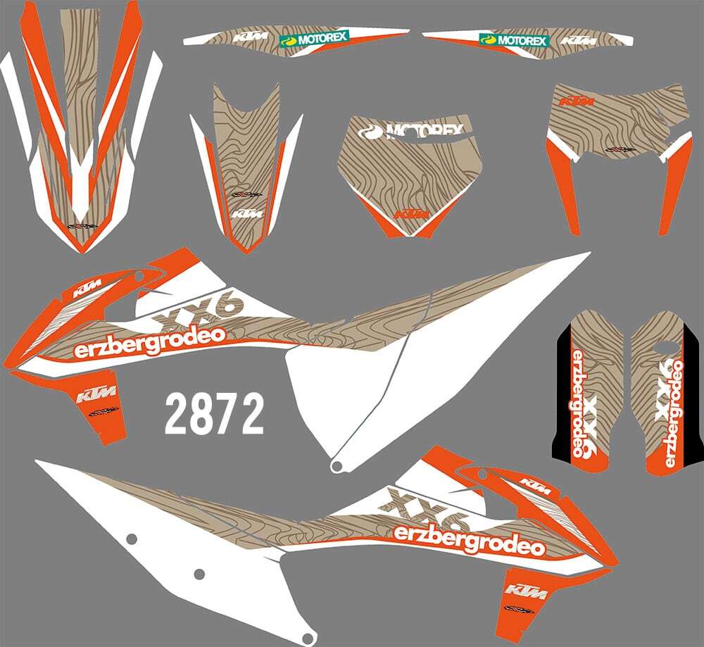 KTM 2019-2023 SX SXF XC XCF EXC グラフィック デカール キット拍卖