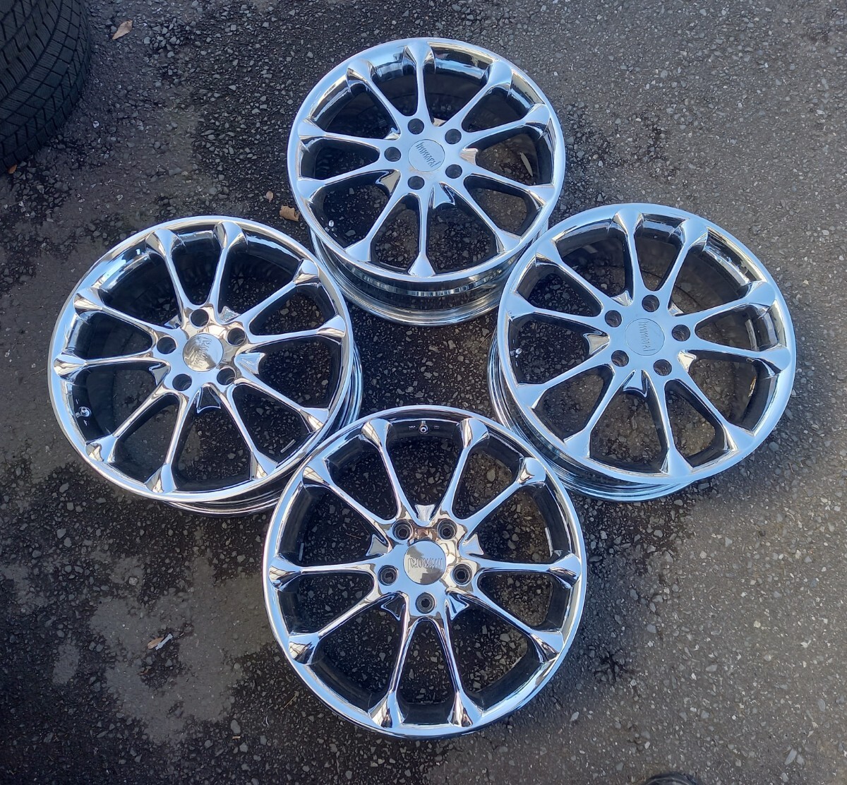 17インチ 7J +40 PCD114.3 5H メッキ ホイール ハイラックス YN86 YN81 エアサス スラムド DeCORSA エリート elite ボイド boyds 拍卖