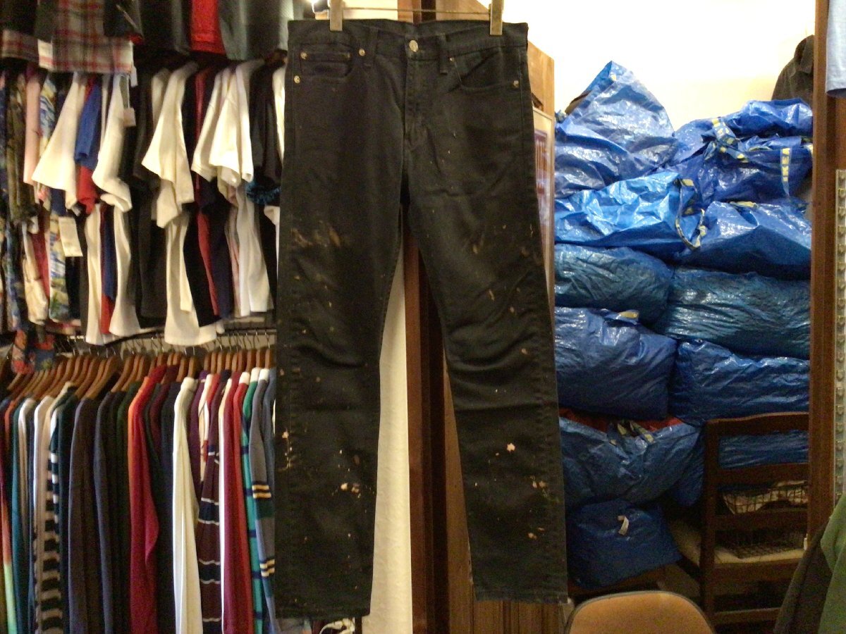 LEVI’S #511? SLIM FIT BLACK DENIM PANTS SIZE 31 リーバイス スリム フィット ブラック デニム パンツ ジーンズ ジーパン ブリーチ拍卖