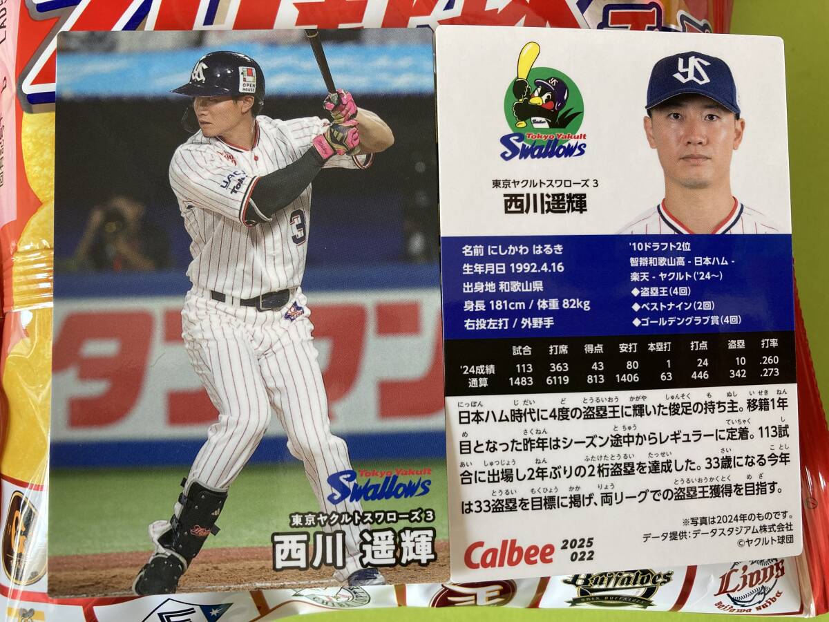 2025 第1弾 R-022 西川 遥輝(ヤクルト)レギュラーカード カルビー プロ野球チップス 最新版 新入荷 即決 匿名配送対応可 送料85円~拍卖