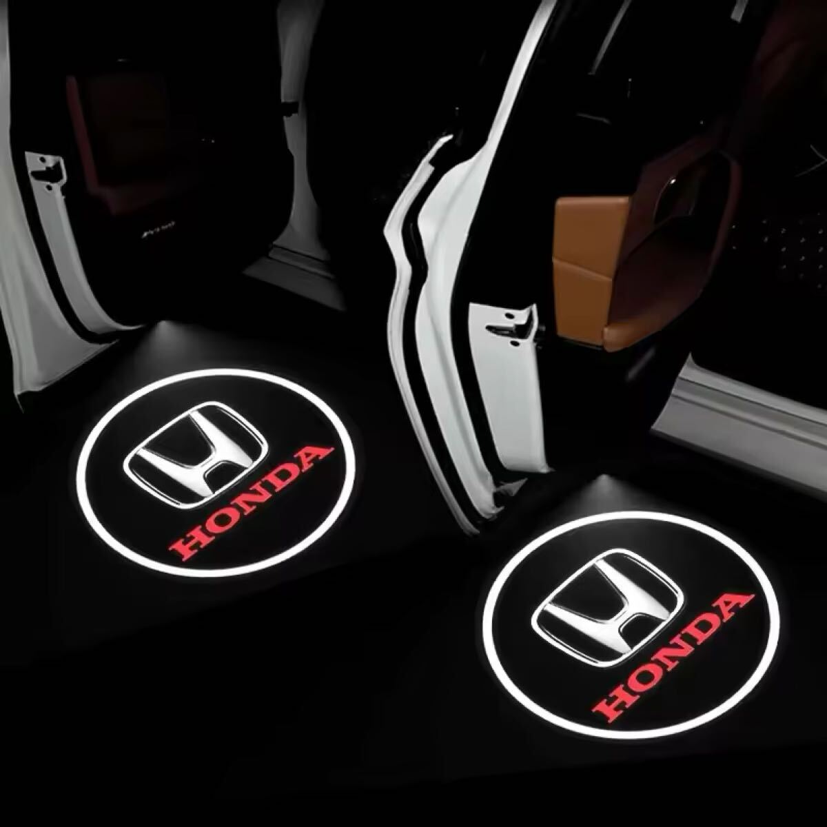 【高級感UP】ホンダ 車用 ドアカーテシライト LEDロゴプロジェクター 足元灯 2個セット HONDA CIVIC CR-V FIT VEZEL N-BOX ジェイド拍卖