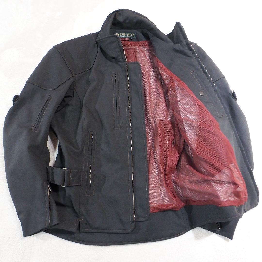 ペアスロープ PAIR SLOPE バイクジャケット ライダースジャケット グレー ソフトパッド付 メンズ 日本製拍卖