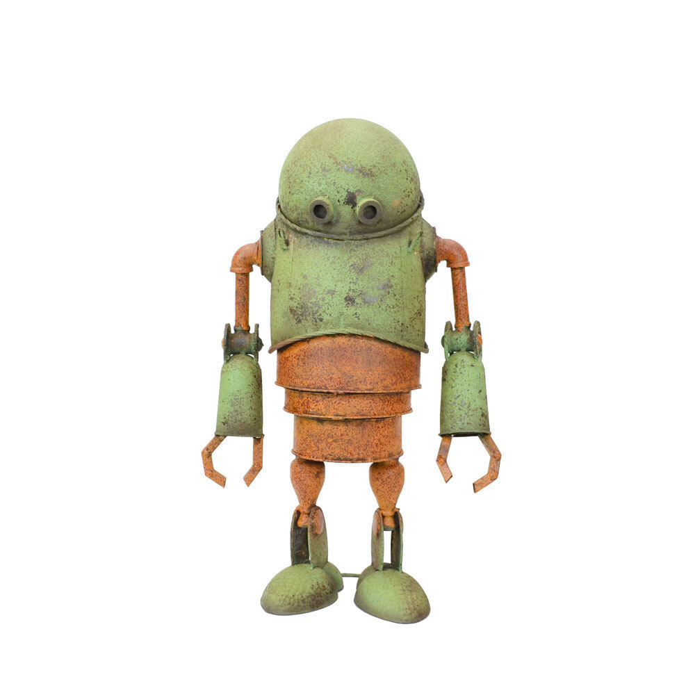 ブリキロボット ソルダット 鉄 オブジェ ヴィンテージ加工拍卖