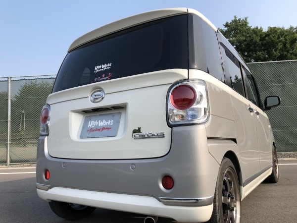 HighWorks LA800系 ムーヴキャンバス リアウィング 日本製エアロ        スポイラーリヤ テールゲート リアワイパーレス Midspoiler拍卖