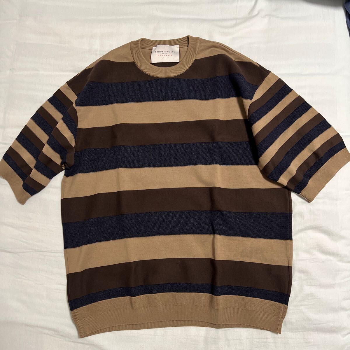 TOMORROWLAND トゥモローランド 半袖トリコットコットンニット S拍卖