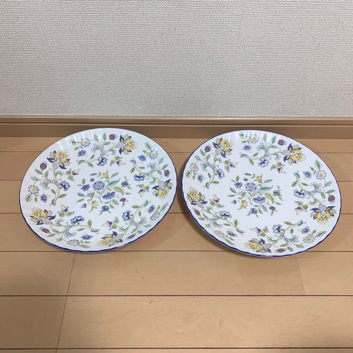 MINTON ミントン HADDON HALL BLUE ハドンホール ブルー 大皿 2枚 プレート拍卖
