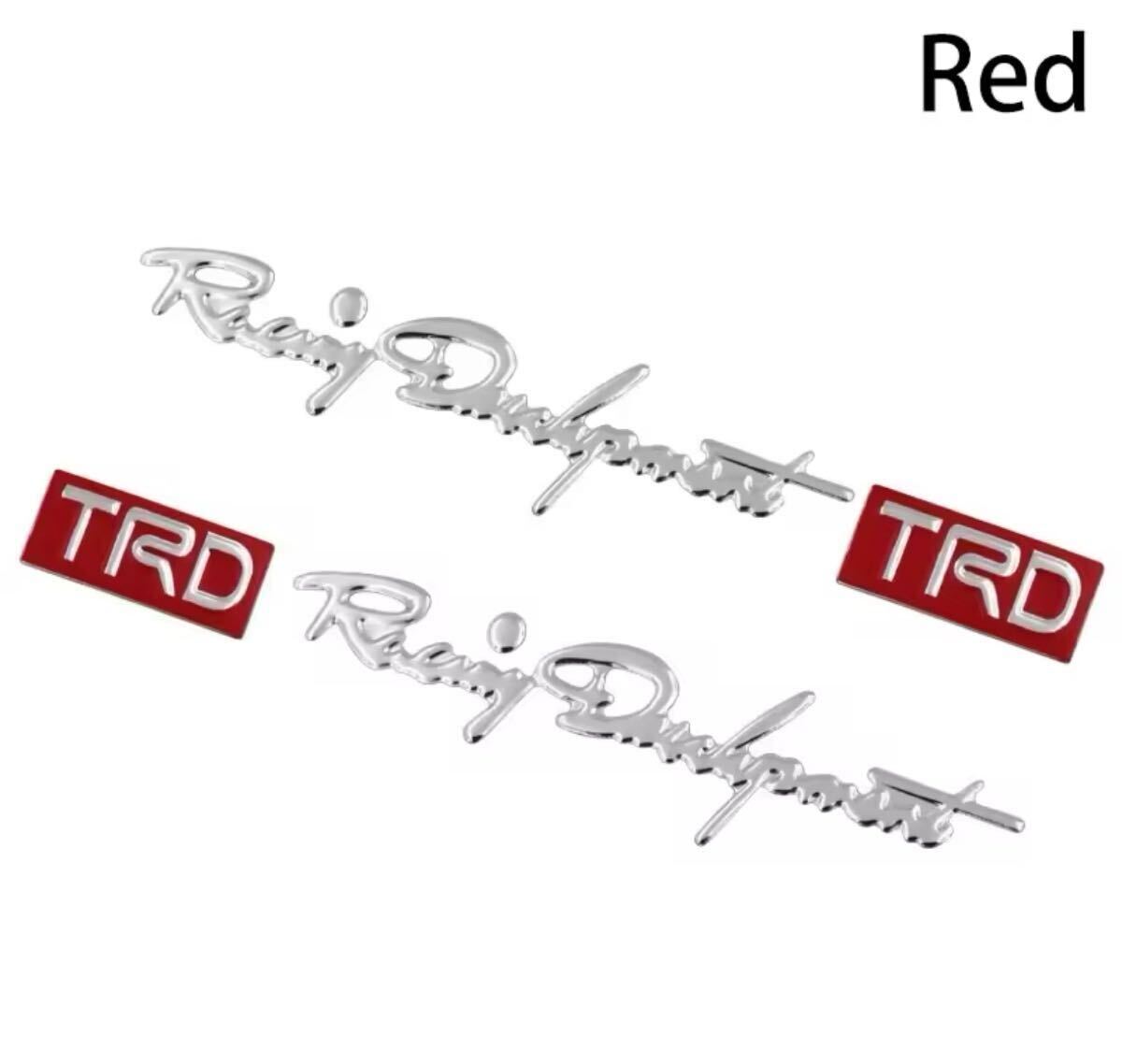トヨタ TRD ステッカー レッド/メッキシルバー 2枚 !拍卖
