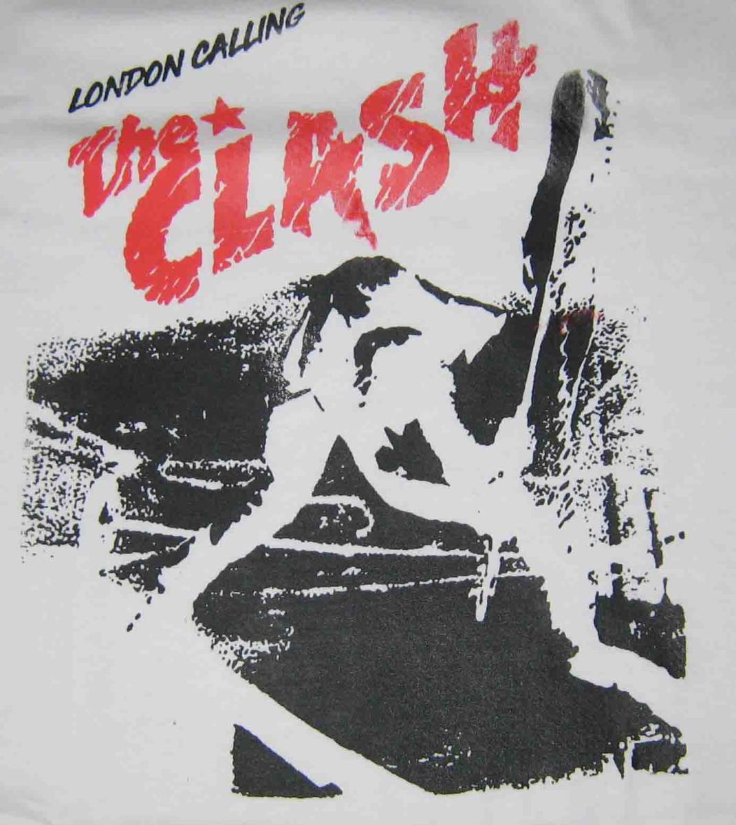 【3L】 THE CLASH ザ・クラッシュ PUNK パンク ★ Tシャツ 白地に黒と赤拍卖
