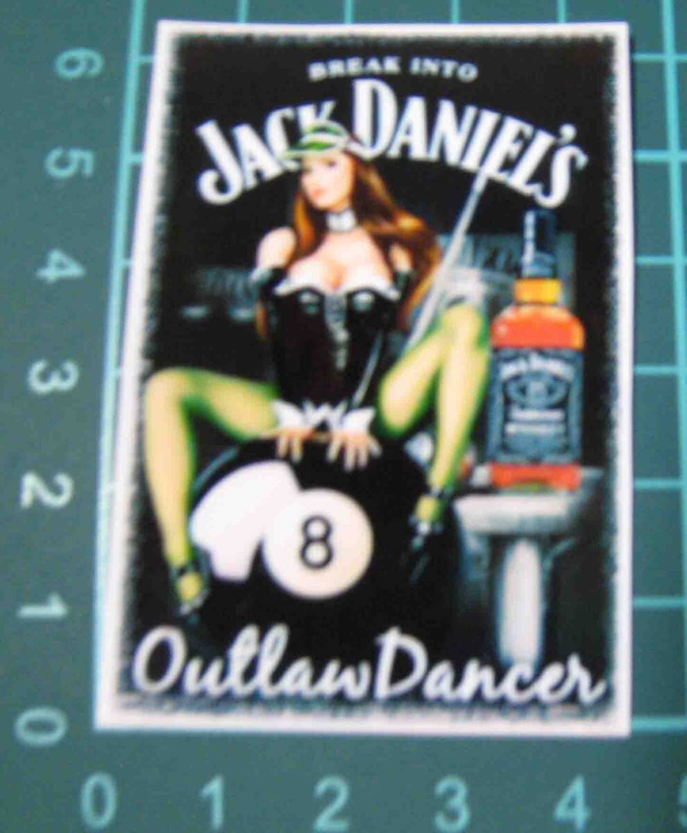 ジャック・ダニエルズ JACK DANIEL'S ビリヤード・ピンナップ・ガール ★ 防水ステッカー拍卖