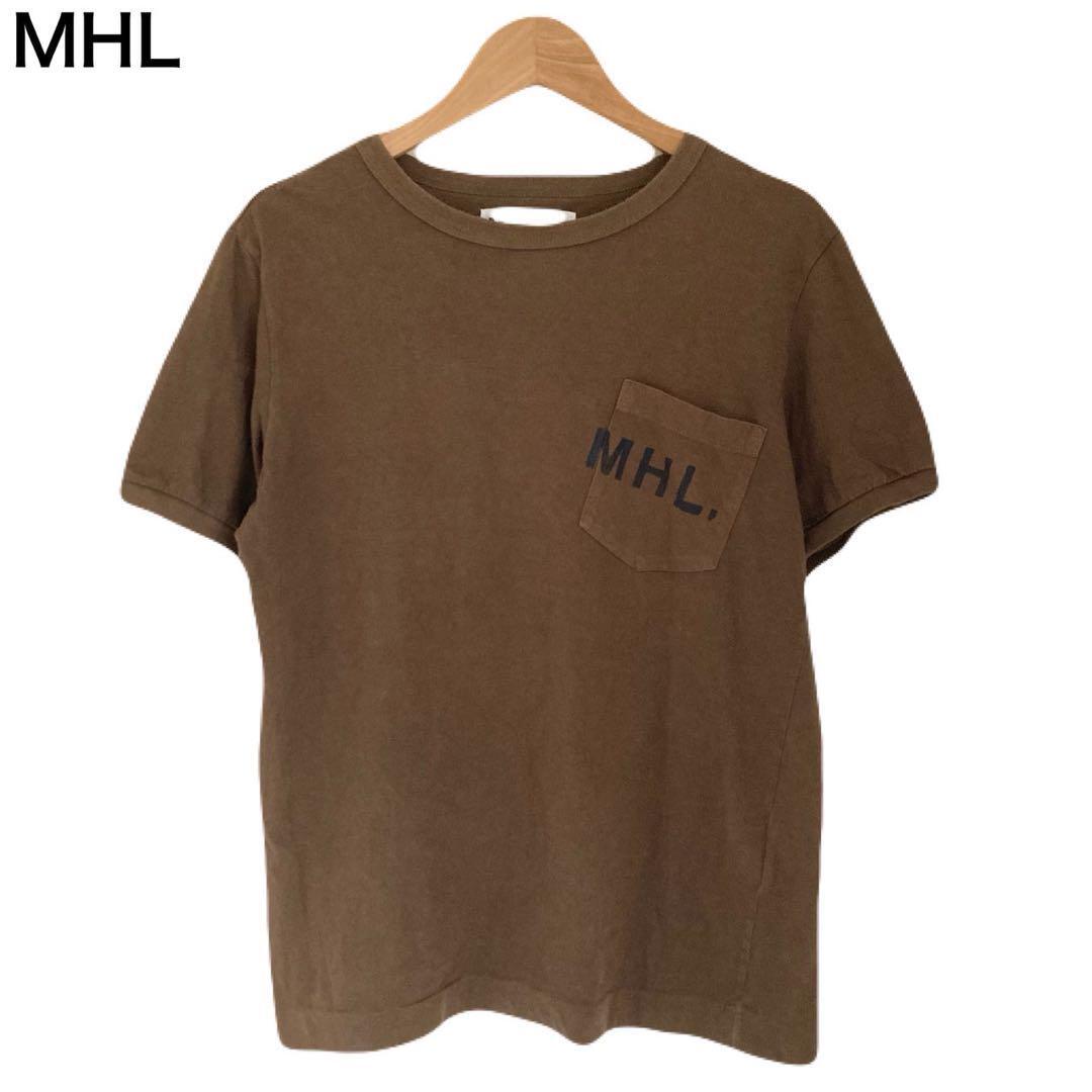 マーガレットハウエル デカロゴ Tシャツ レディース 半袖 胸ポケット コットン拍卖