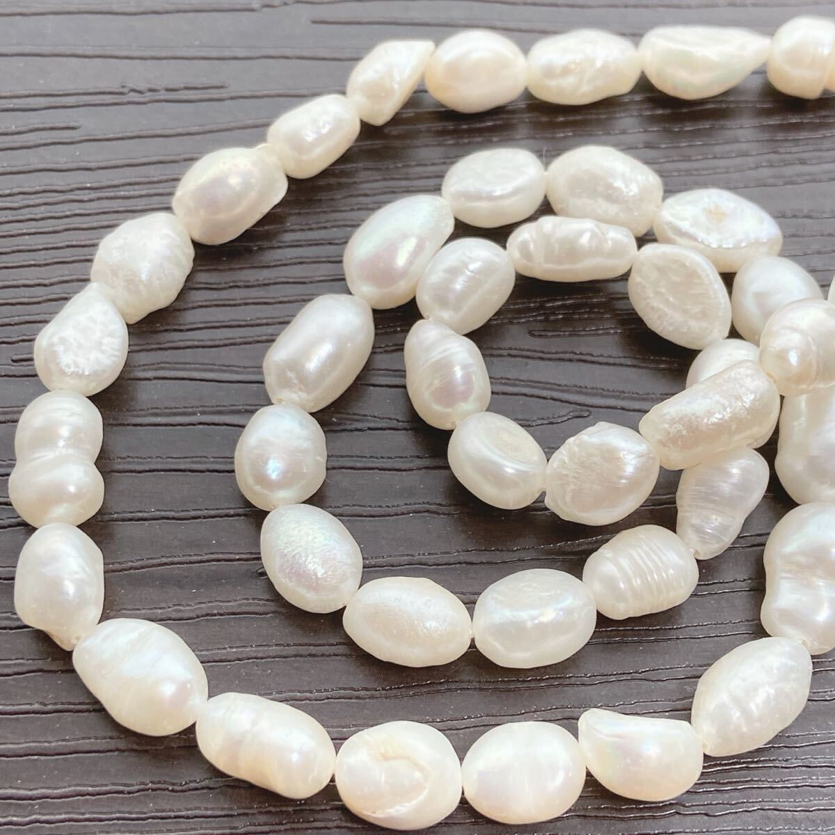 et333/SALE!淡水パール◇艶ありバロック形1連拍卖