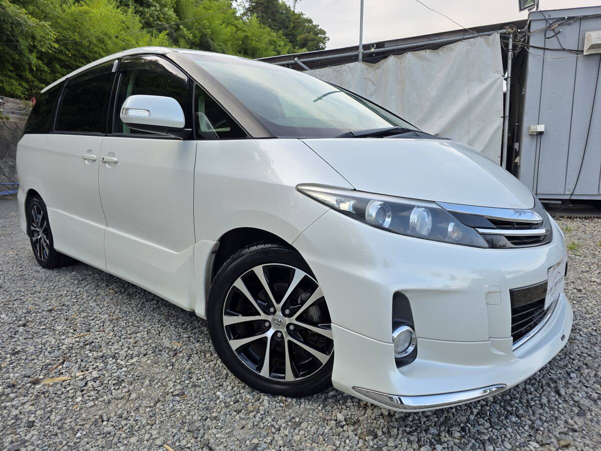 エスティマ☆アエラス☆後期型☆車検令和9年10月☆純正SDナビ☆CD☆DVD☆地デジ☆BT☆モデリスタフロントスポイラー☆スマートキー×2☆ETC拍卖