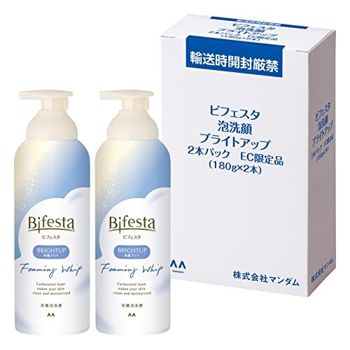Bifesta(ビフェスタ) 炭酸 泡洗顔 ブライトアップ 洗顔フォーム 洗顔料 セット 180グラム (x 2)拍卖
