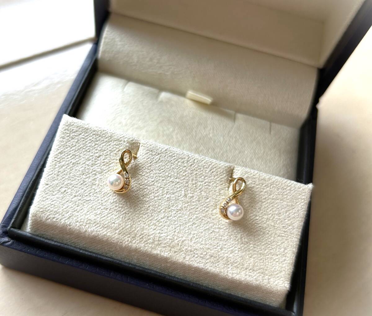 完売★VANDOME AOYAMA ヴァンドーム青山 ピアス ダイヤモンド アコヤパール K18YG★ケースあり拍卖