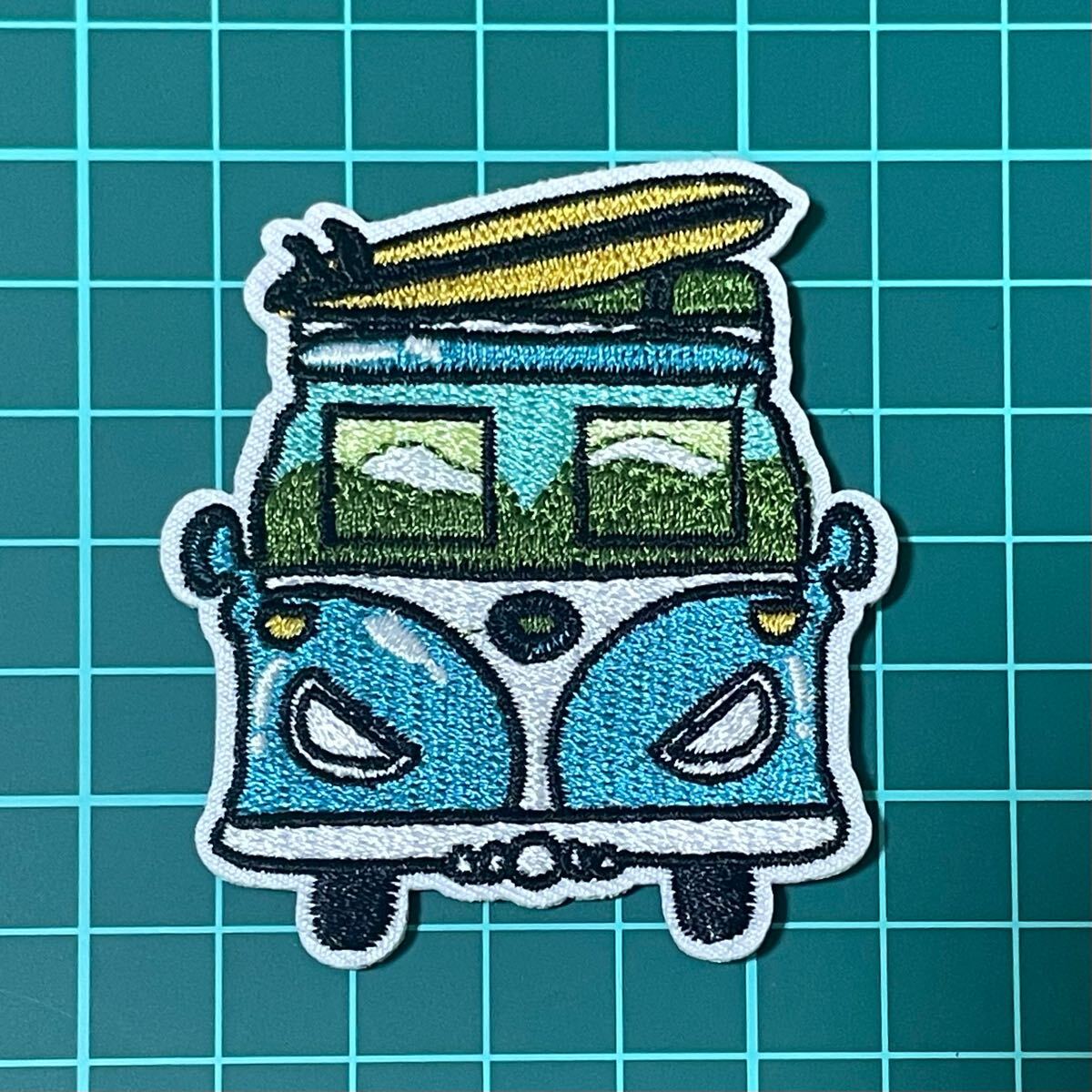W013 刺繍ワッペン アイロンプリント ワーゲンバス 車 サーフィン 粘着拍卖