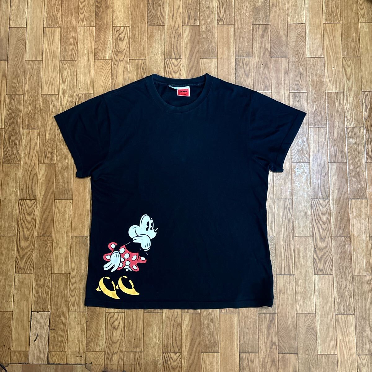 ATMOS × Disney ミニーマウス Tシャツ 黒 Lサイズ アトモス ディズニー拍卖