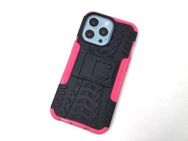 iPhone 13 Pro用 スタンド カバー 耐衝撃ケース ピンク 送料無料拍卖