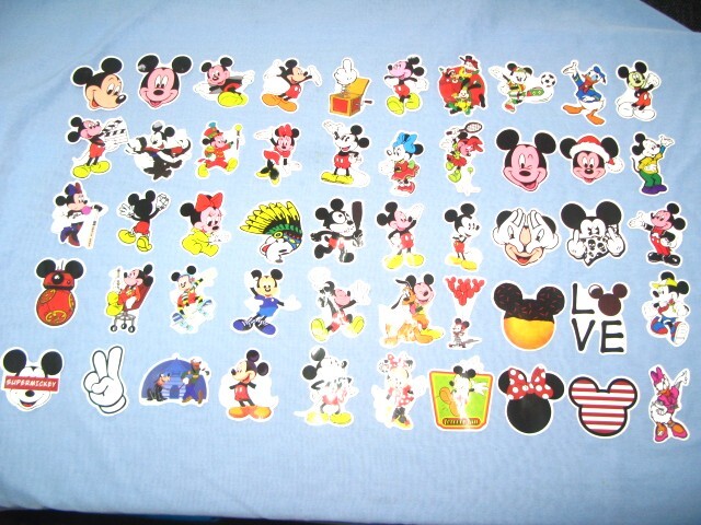 ★ディズニーキャラクター ★ミッキー&ミニーマウス&ドナルドダック 防水ステッカー ☆50枚 C拍卖