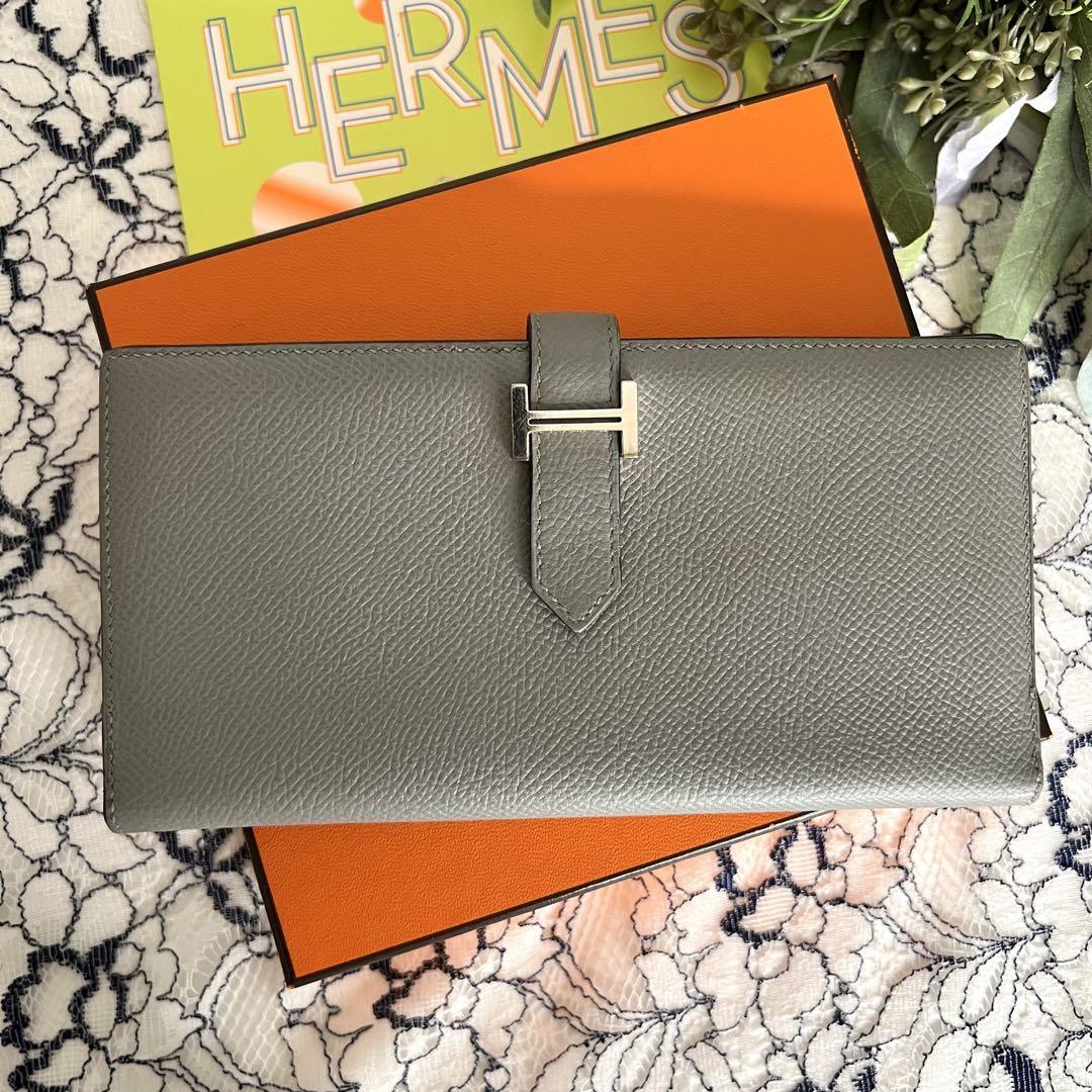 HERMES エルメス 【美品】ベアンスフレ グレー ヴォーエプソン拍卖