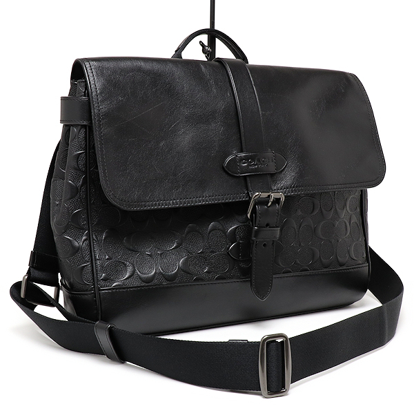 コーチ ショルダーバッグ F67355 レザー ブラック メンズ COACH拍卖