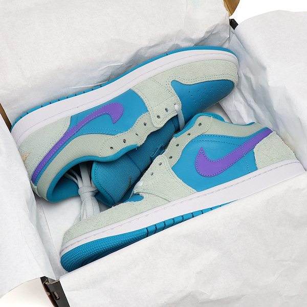 未使用 ナイキ エアジョーダン 1 LOW SE DX4334-300 27cm ブルー メンズ スニーカー NIKE拍卖