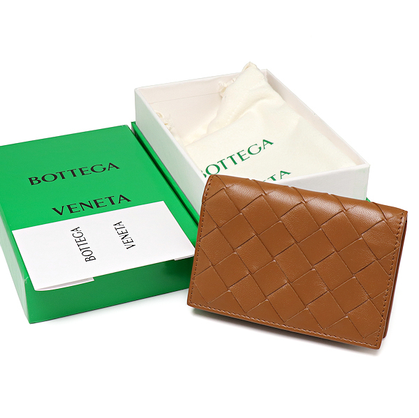 新品同様 ボッテガヴェネタ イントレチャート ビジネスカードケース 667141 レザー ウッド 名刺入れ BOTTEGA VENETA拍卖