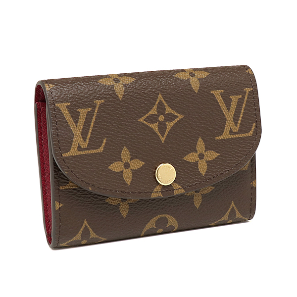 未使用 ルイヴィトン モノグラム ポルトモネロザリ M41939 フューシャ コインケース拍卖