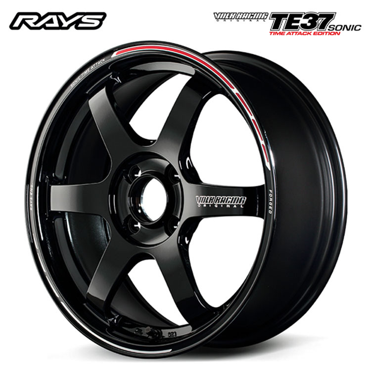 送料無料 レイズ RAYS TE37 SONIC TIME ATTACK EDITION 6.5J-15 +37 4H-100 (15インチ) 4H100 6.5J+37【4本セット 新品】拍卖