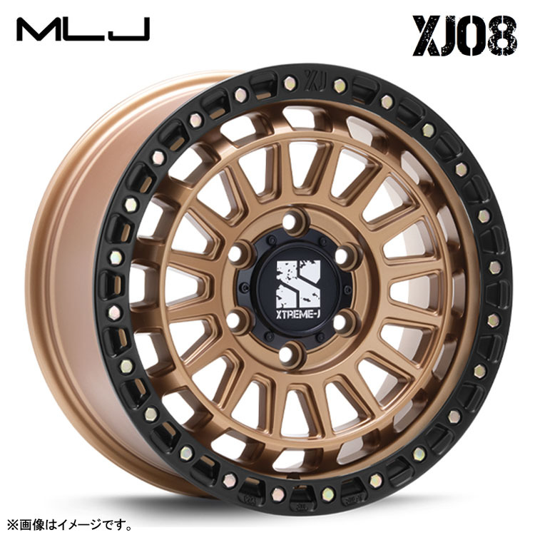送料無料 MLJ MLJ XTREME-J XJ08 7.5J-17 +40 5H-127 (17インチ) 5H127 7.5J+40【4本セット 新品】拍卖