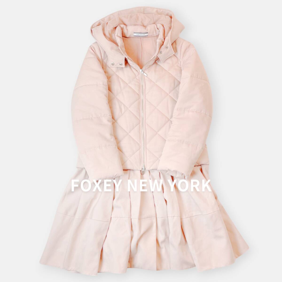FOXEY NEW YORK フォクシーニューヨーク 中綿 キルティング ジャケット スカート 36452 ピンク 38 / J&NREUSE レディース アウター拍卖