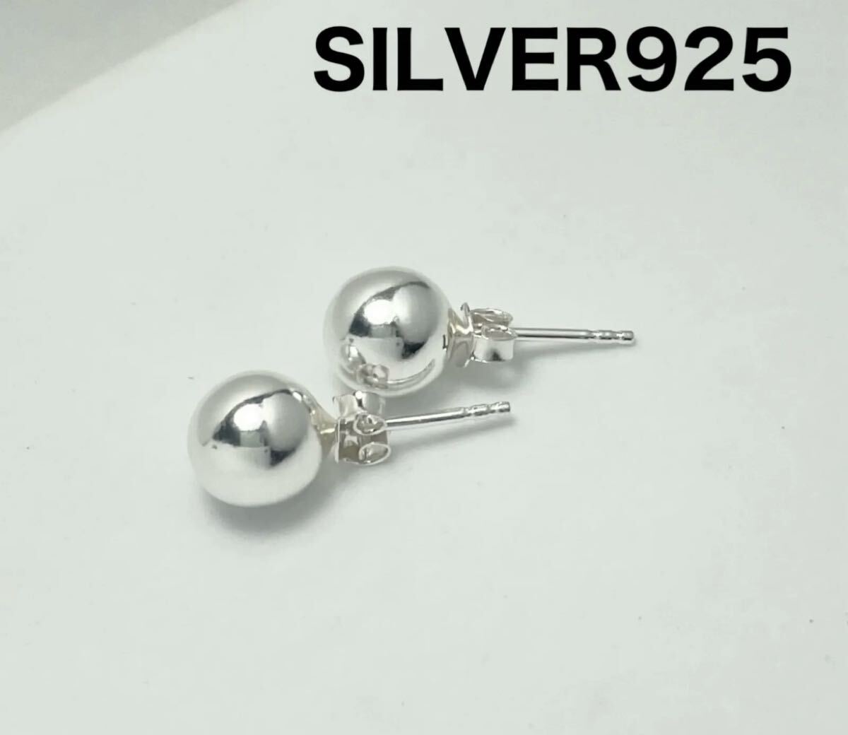 LMHP6にう SILVER925earringピアスシルバーシャカ球8ミリ両耳銀ユニセックスU拍卖
