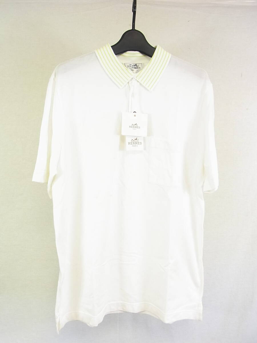■■エルメス★メンズ白半袖ポロシャツ L■■拍卖