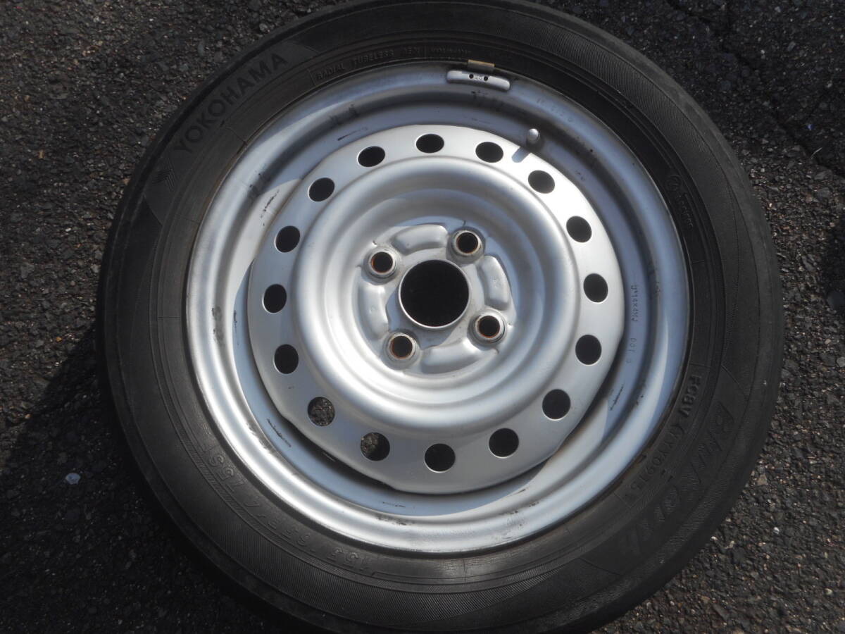 ダイハツ 純正 スチールホイール 鉄チン 4.5J 14インチ +45(実測) PCD100-4穴 14in ハブ径54㎜ 刻印:D 1本のみ(4)拍卖