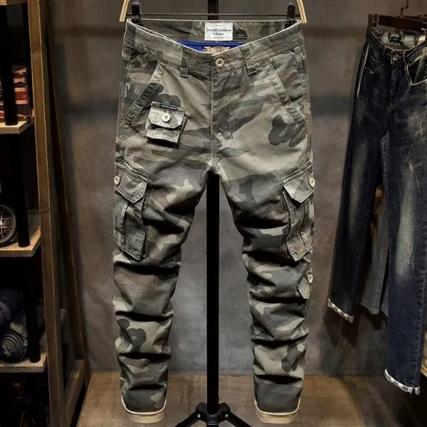 新品・未使用 ミリタリーパンツ カーゴパンツ ワークパンツ メンズ アウトドアパンツ ボトムス【ck9002】迷彩柄 W36拍卖