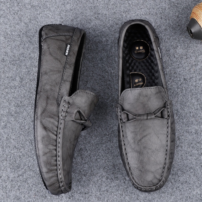 新品★未使用 ローファー スリッポン メンズファッション カジュアル ドライビングシューズ 紳士靴 男性靴【8976】グレー 27.0cm拍卖