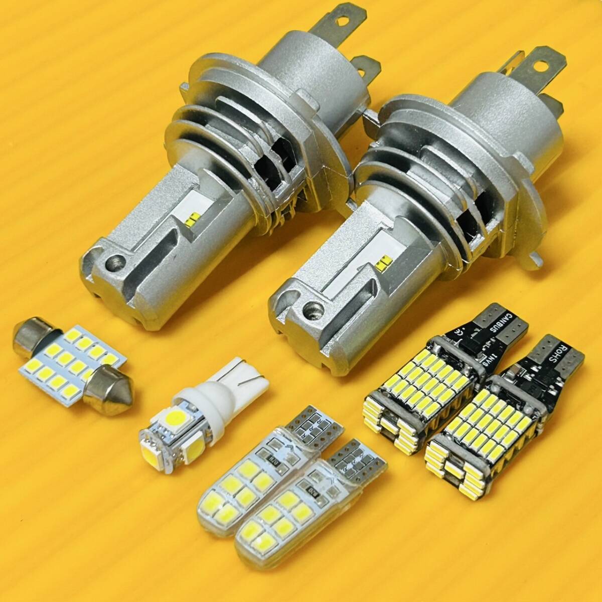 8個セット!HE22S アルトラパン H4 LED ヘッドライト T10 ルームランプ T16 バックランプ ポジション球 室内灯 車内灯 カー用品拍卖