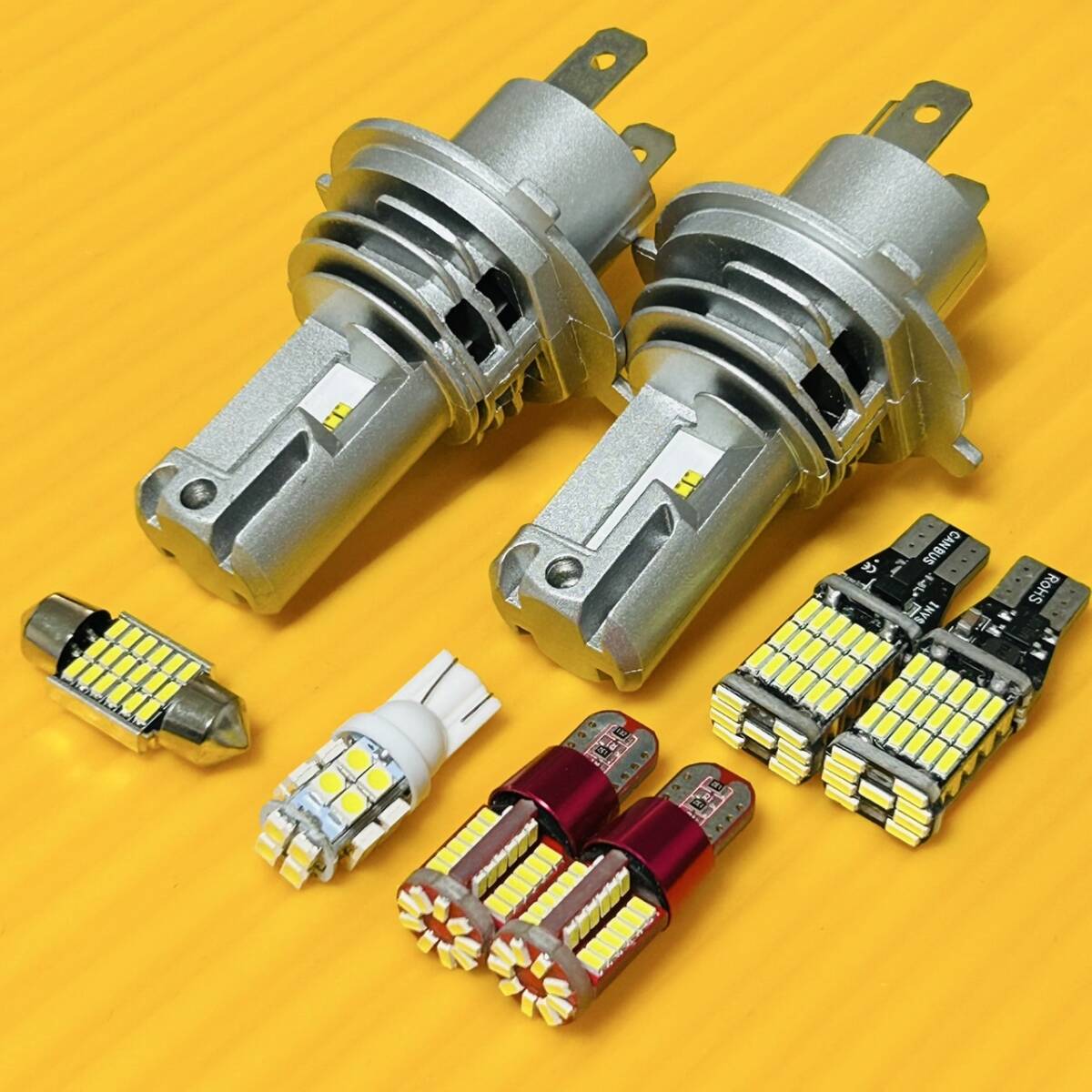 8個セット!爆光!HE22S アルトラパン H4 LED ヘッドライト T10 ルームランプ T16 バックランプ ポジション球 室内灯 車内灯 カー用品拍卖