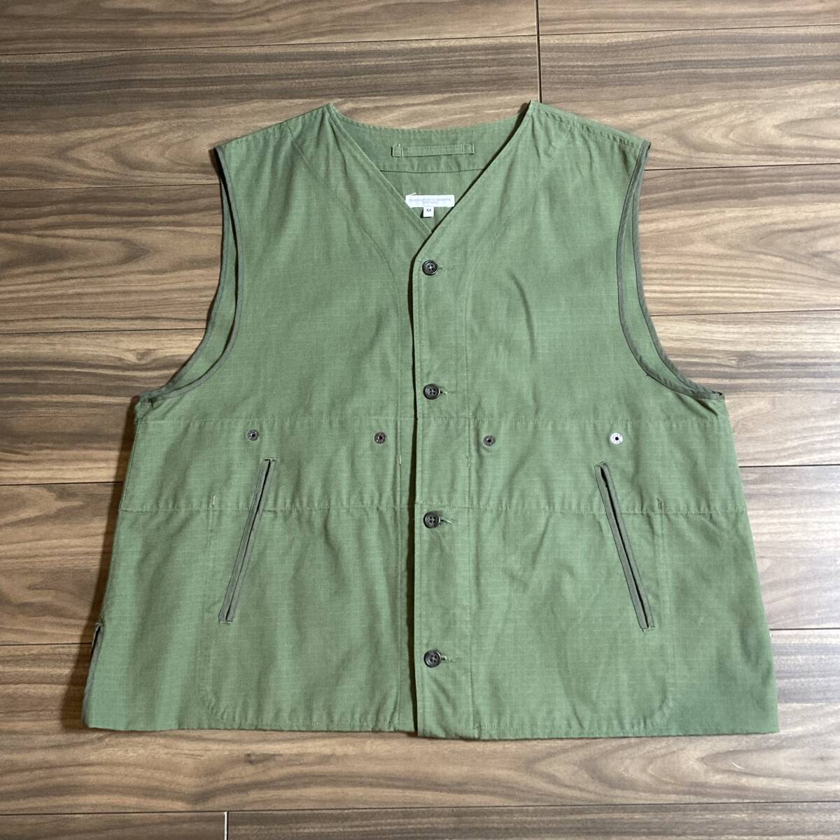 2023 S/S ENGINEERED GARMENTS Liner Vest Cotton Ripstop-Olive エンジニアドガーメンツ ライナーベスト リップ オリーブ Mサイズ エム拍卖
