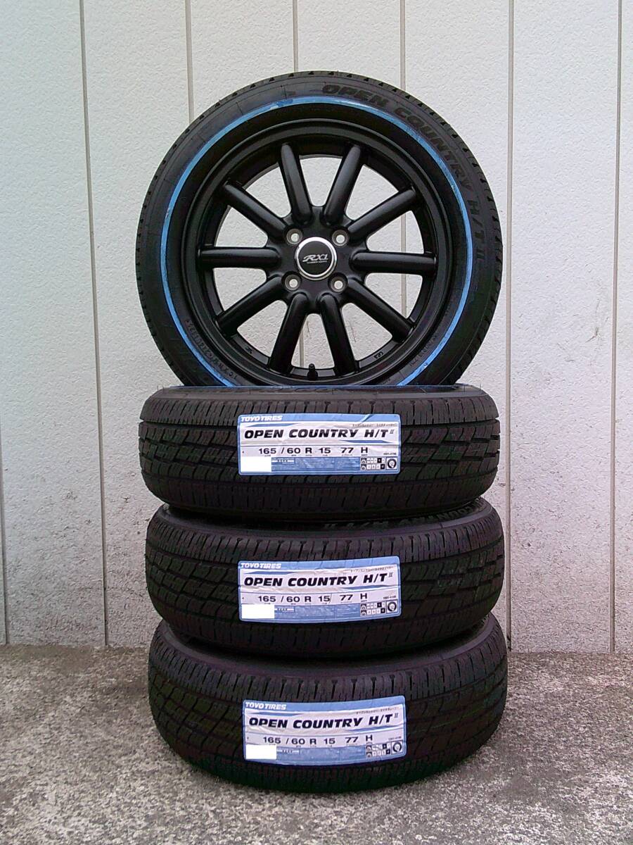 新品セット☆アルジェノンRX1☆TOYOオープンカントリーH/TⅡ☆165/60R15☆ハスラー・タフト・デリカD2☆ホワイトリボン☆Hm拍卖