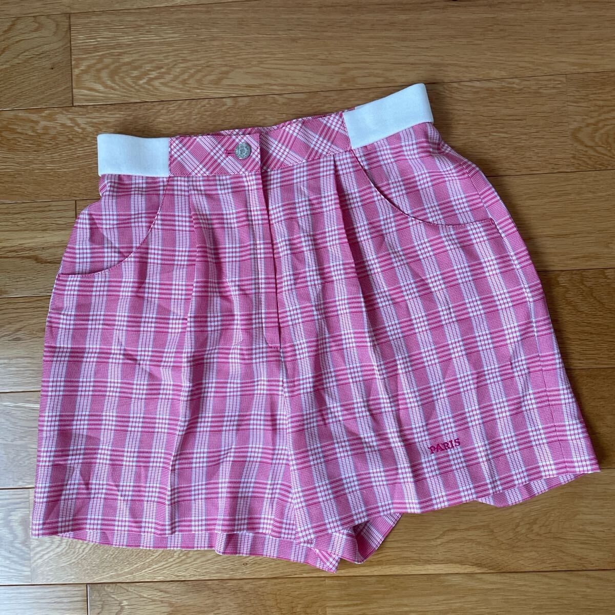 PARIS チェック キュロット ショートパンツ ゴルフ M拍卖