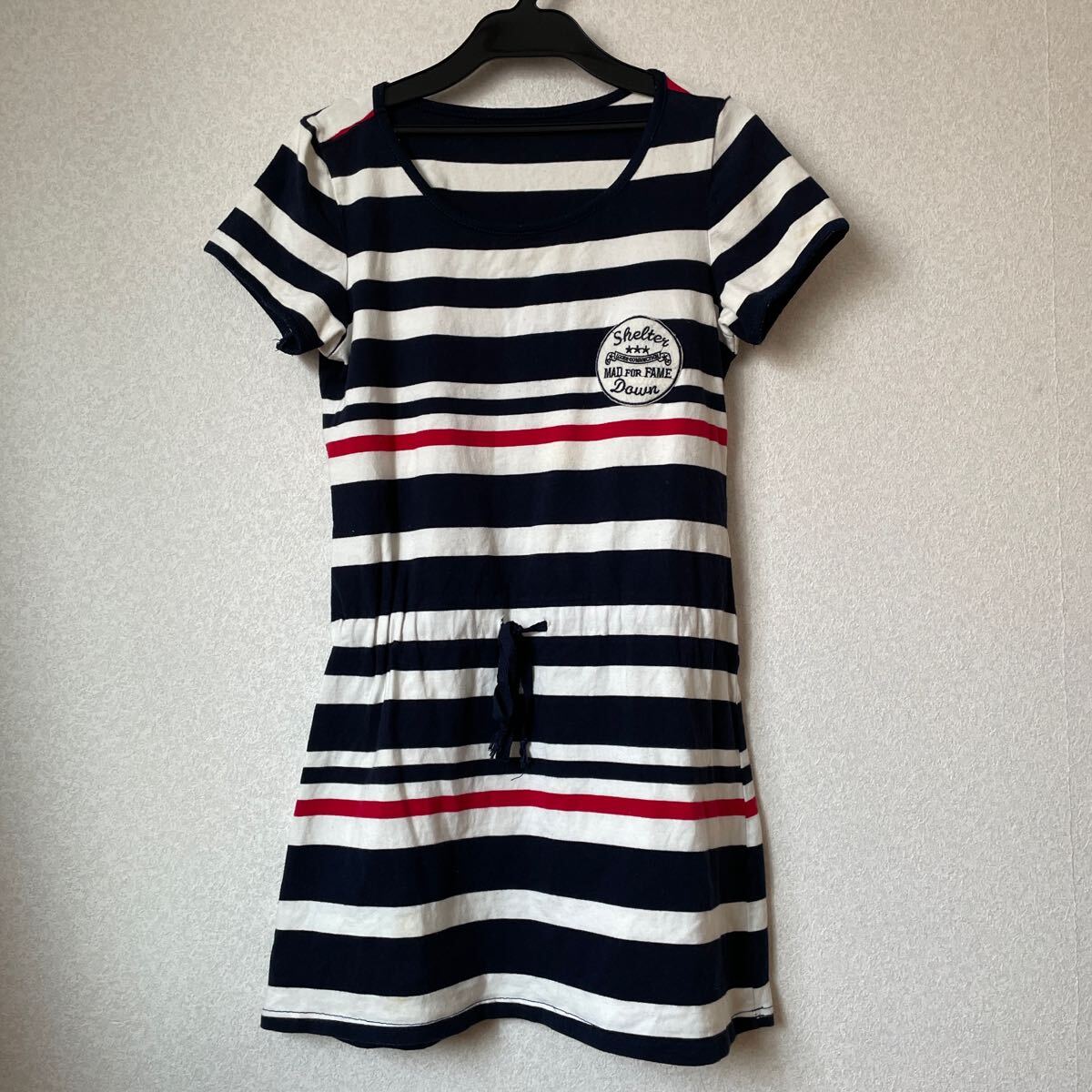 shelter dawn ボーダー チュニックワンピース L拍卖