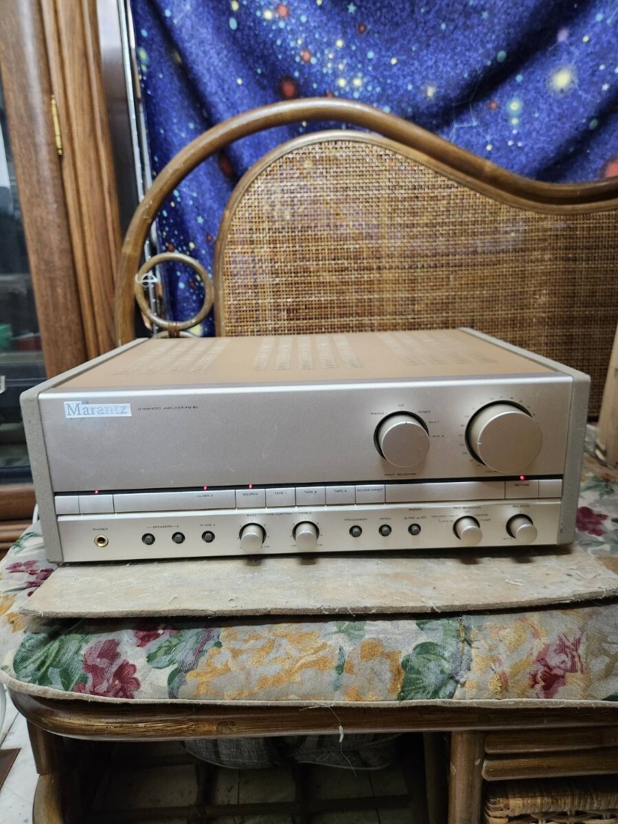 絶品!フルレストア美品!marantzA/AB級プリメインアンプPM-80拍卖