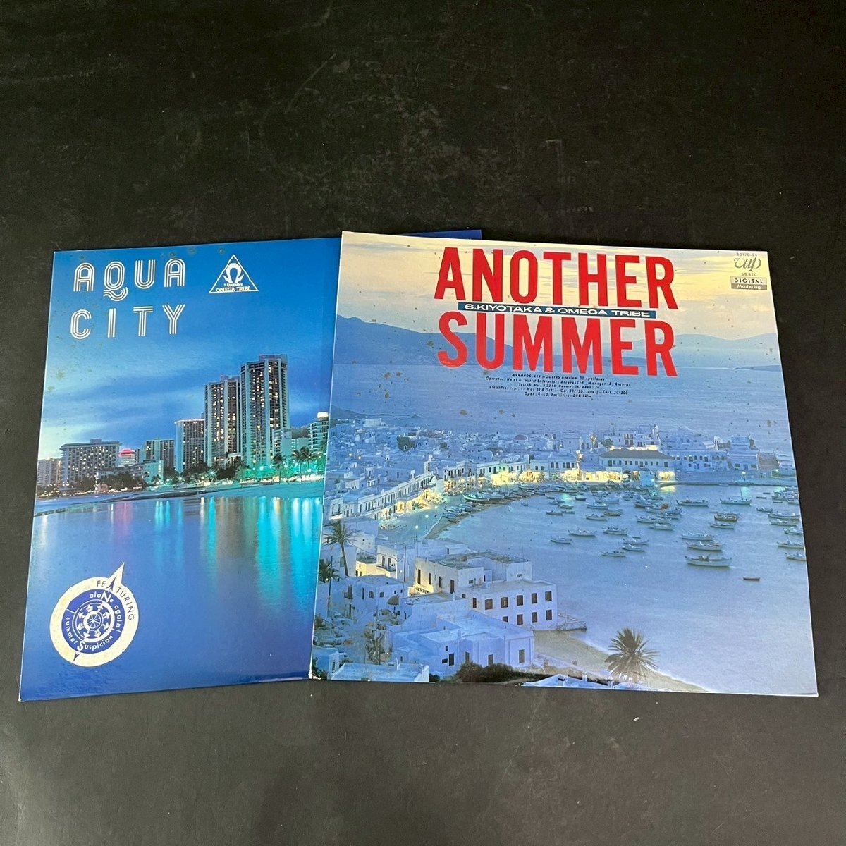 SW0612-34-3 レコード LP 杉山清貴 & オメガドライブ ANOTHER SUMMER AQUA CITY SCRAMBLE CROSS PANDLING TO YOU まとめ 80サイズ拍卖