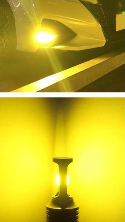 爆光 H8/H11/H16 車検対応 LED フォグランプ バルブ イエロー 20系 後期 30系 前期 アルファード/ヴェルファイア拍卖