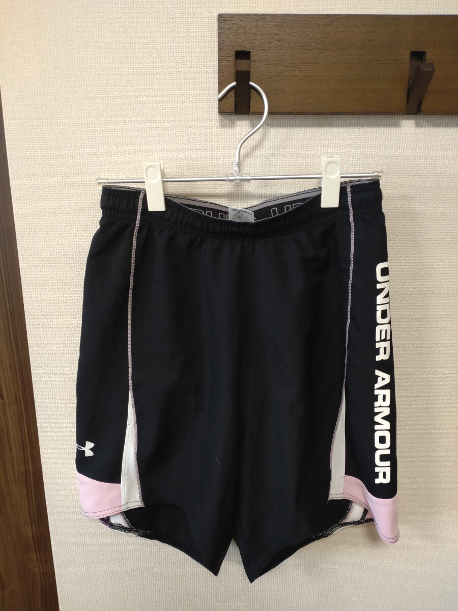 アンダーアーマー(UNDER ARMOUR) トレーニングウェア☆黒×ピンク☆表記サイズ:メンズSM拍卖