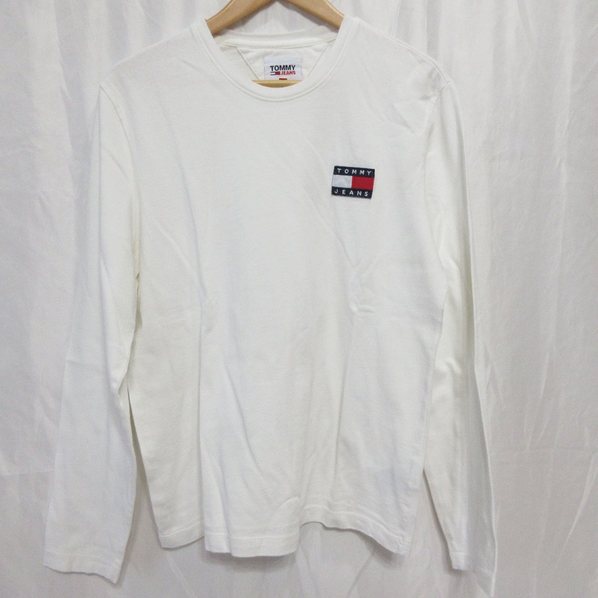 TOMMY JEANS◆トミー ジーンズ カットソー 長袖Tシャツ(ホワイト)サイズM◆USED C拍卖