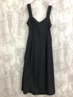 新品 ANAP アナップ バックリボンジャンパー スカート sizeF/黒 ■■拍卖