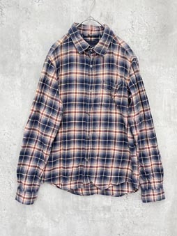 nano universe ナノユニバース GF83S11NC スナップボタン シャツ sizeL/チェック ■■拍卖